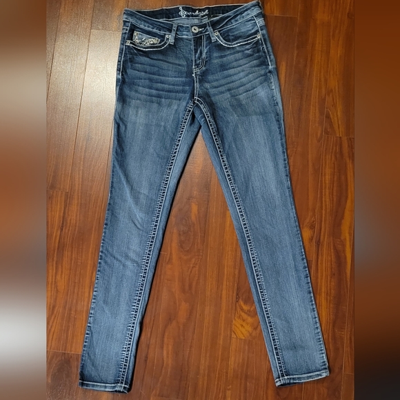 Soundgirl rhinestone embellished jeans size 13 - Picture 1 of 10